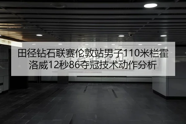 田径钻石联赛伦敦站男子110米栏霍洛威12秒86夺冠技术动作分析